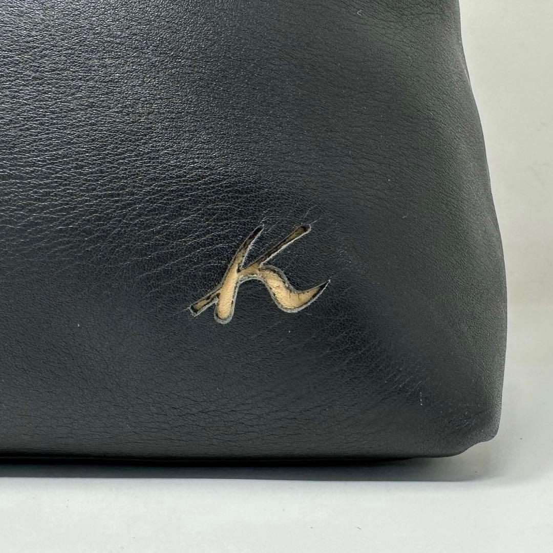 【美品】 キタムラ2 リュック バックパック レザー ブラック