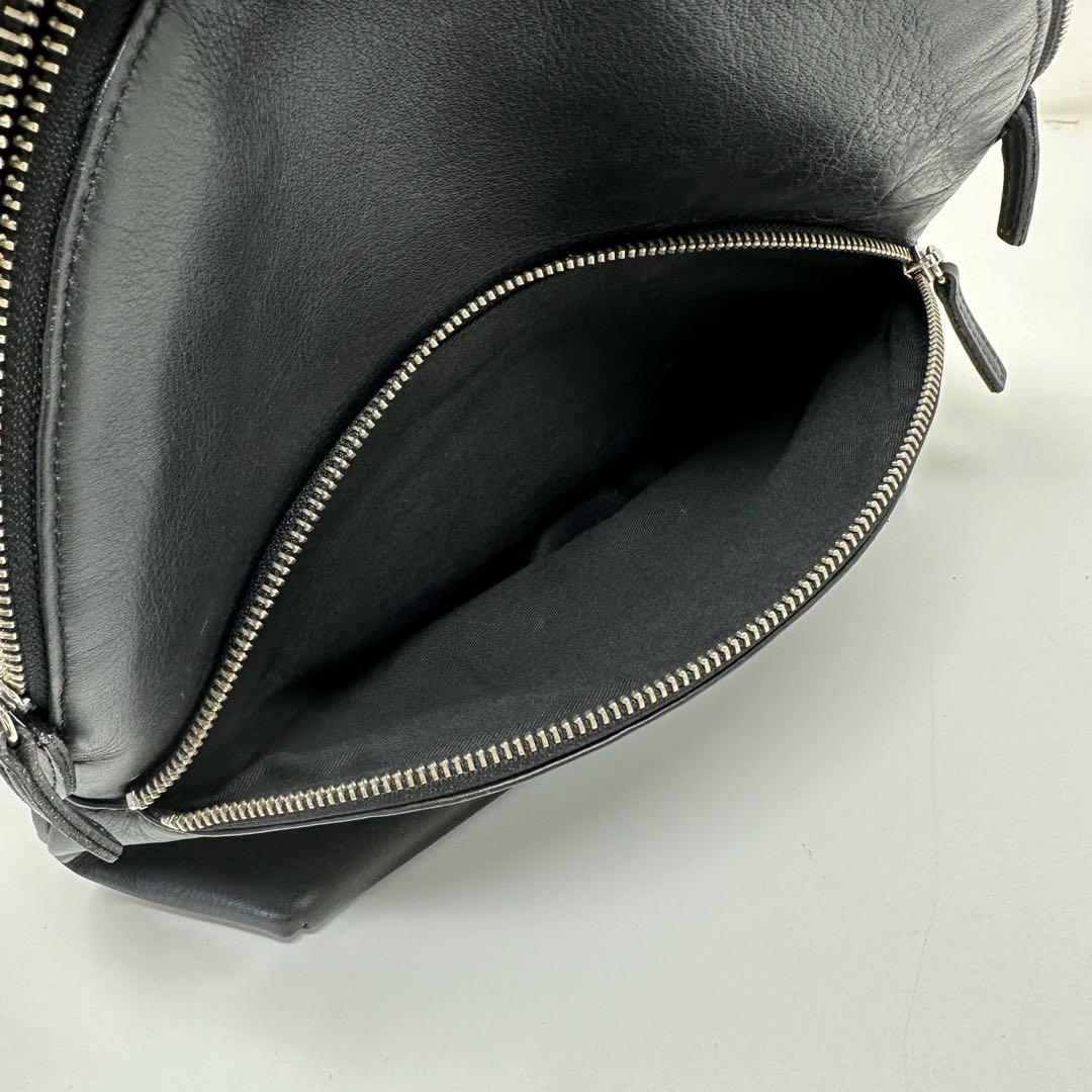 【美品】 キタムラ2 リュック バックパック レザー ブラック