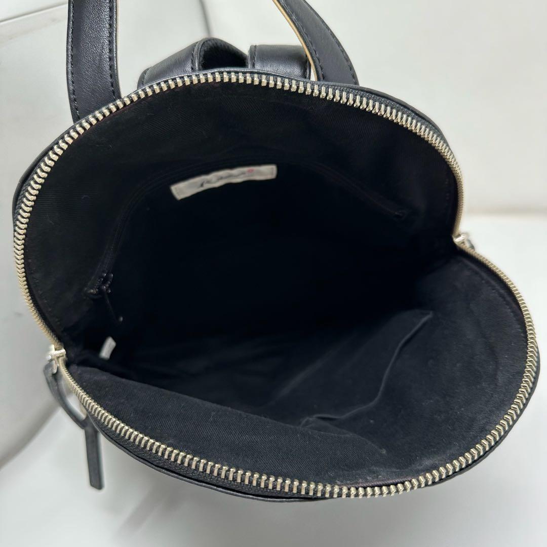 【美品】 キタムラ2 リュック バックパック レザー ブラック