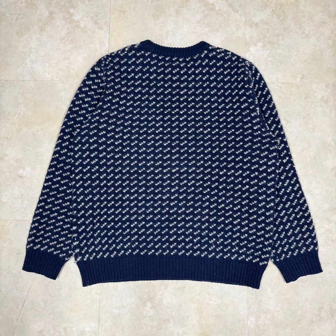 L.L.Bean バーズアイ ニット セーター ウール ネイビー XL