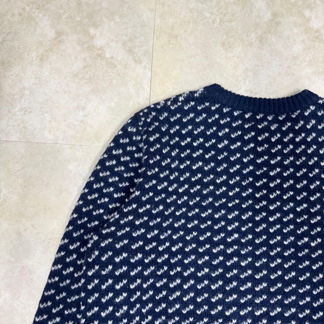 L.L.Bean バーズアイ ニット セーター ウール ネイビー XL
