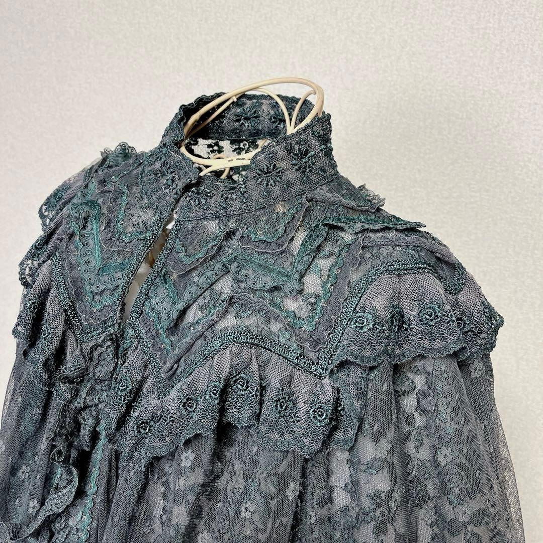 non non dorl 総レース ケープ カーディガン フリル ポンチョ