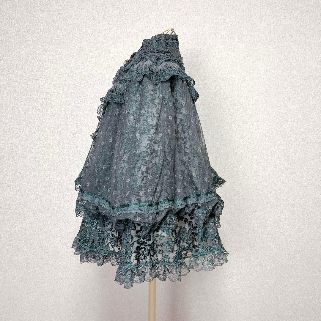 non non dorl 総レース ケープ カーディガン フリル ポンチョ