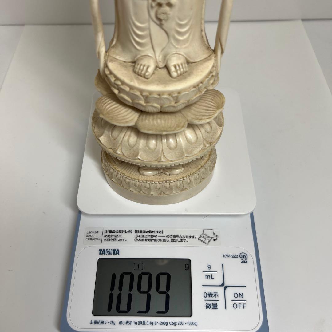 極上観音像　高さ約40㎝/1099g 東Y7-1211☆2Fトルニ