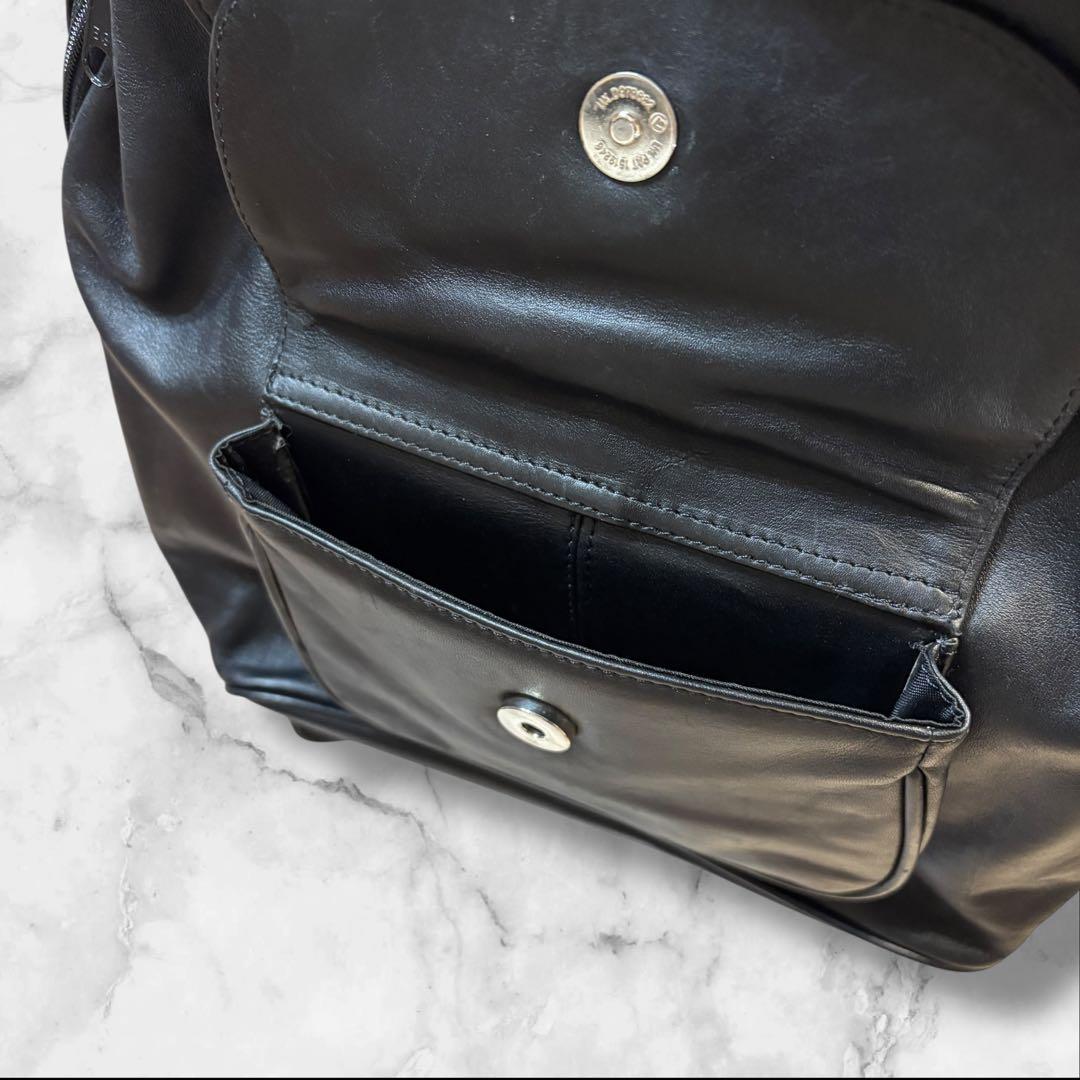 00s archive 本革 レザーリュック y2k グランジ クラスプ 大容量