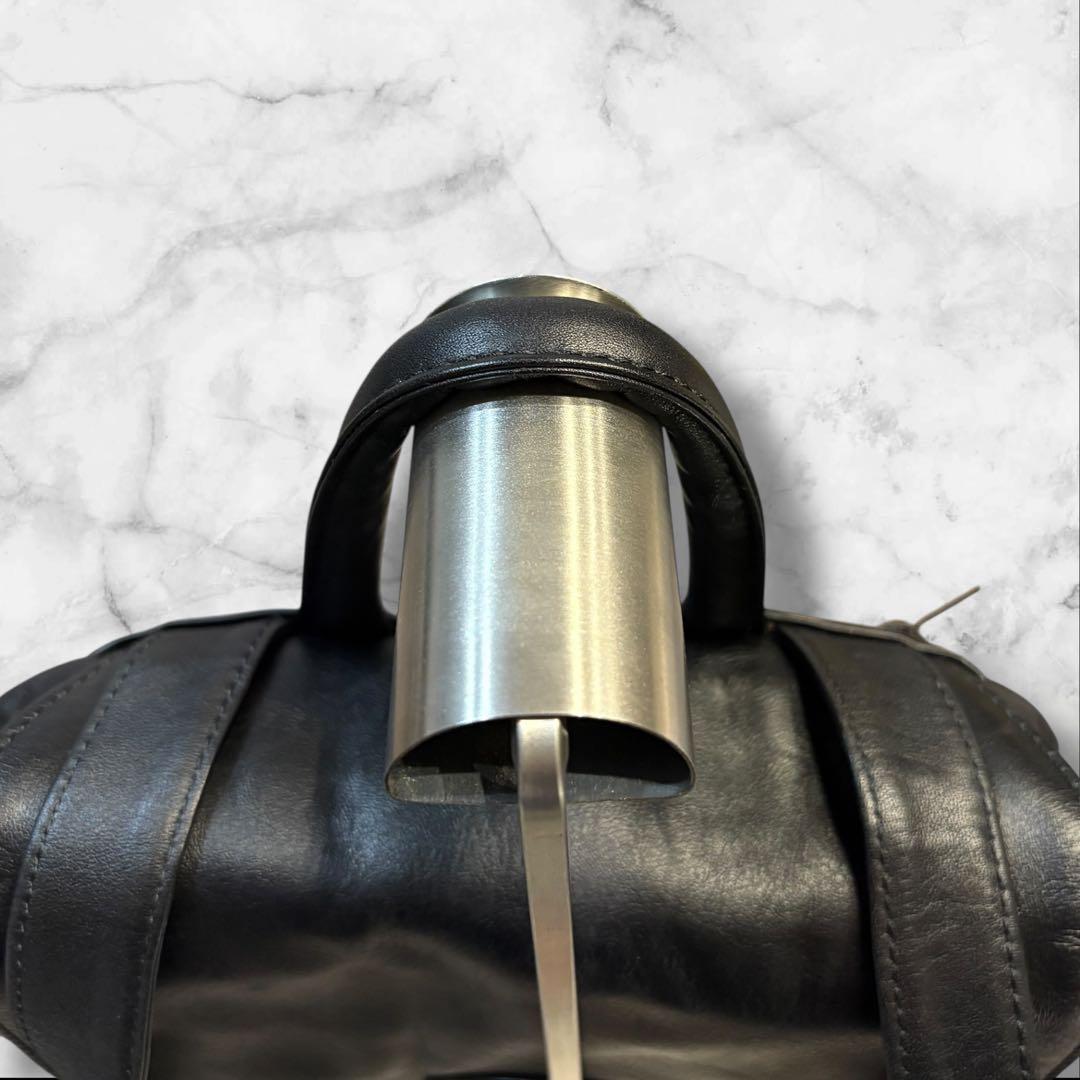 00s archive 本革 レザーリュック y2k グランジ クラスプ 大容量