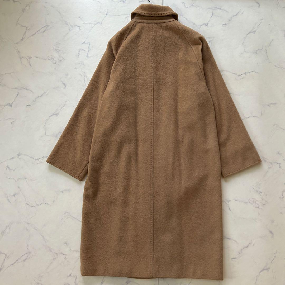 キャメル100% 最高級白タグ マックスマーラ ロングコート チェスターコート