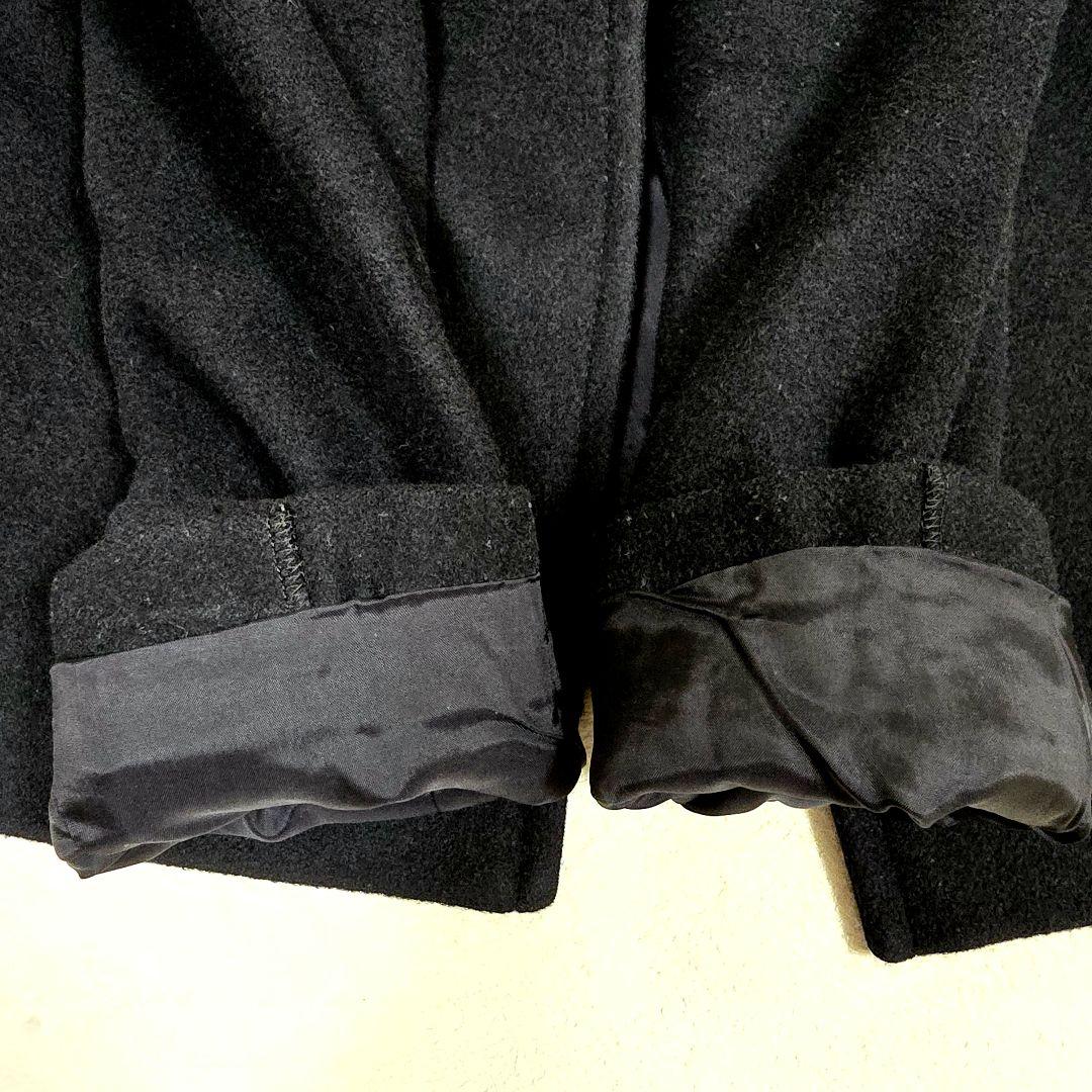 ポールスミス ブラックレーベル ロングコート マルチストライプ Aラインアンゴラ