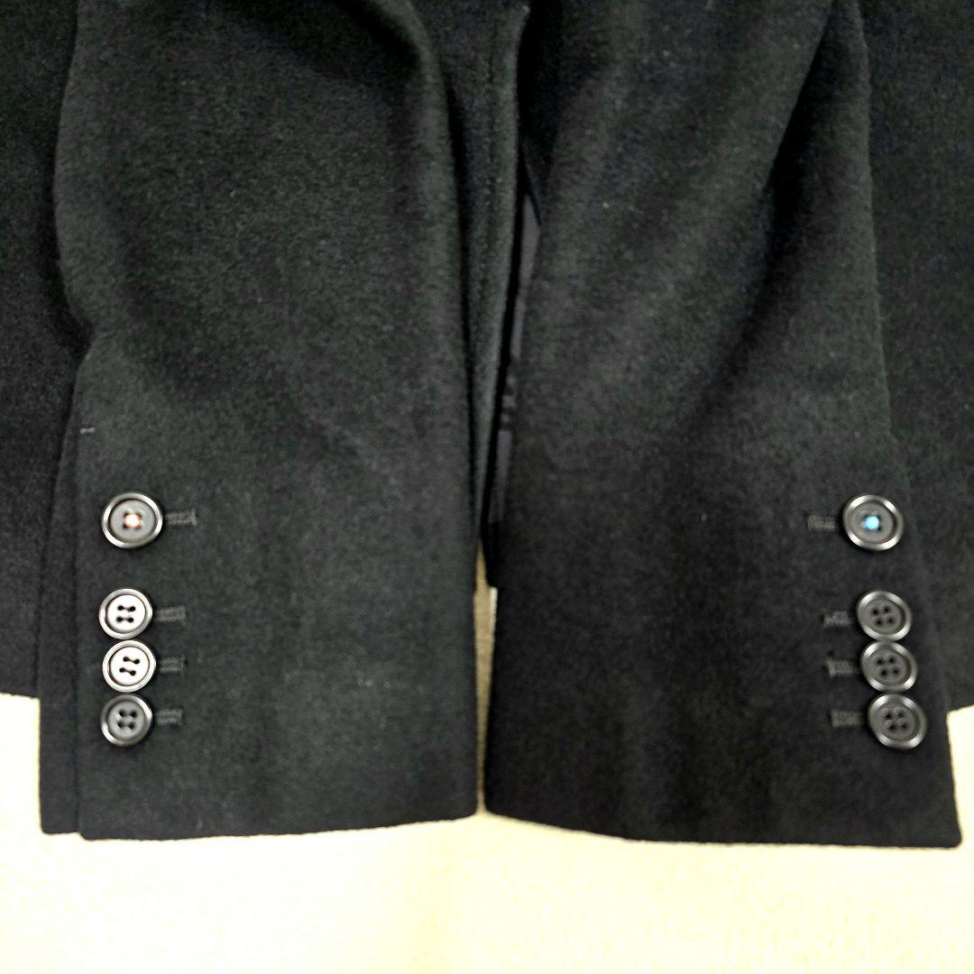 ポールスミス ブラックレーベル ロングコート マルチストライプ Aラインアンゴラ