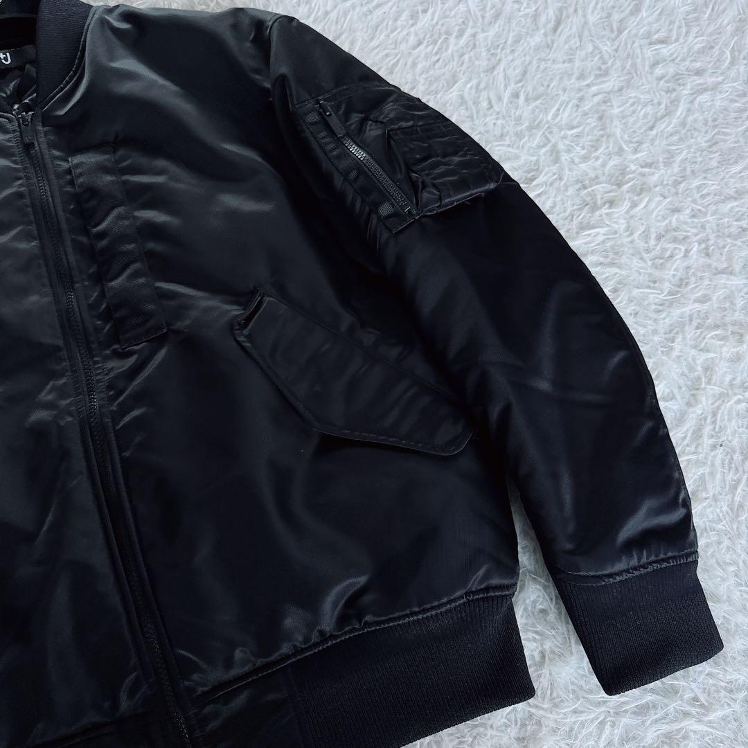 【UNIQLO】＋J ハイブリッドダウンオーバーサイズMA-1ブルゾン 黒 M