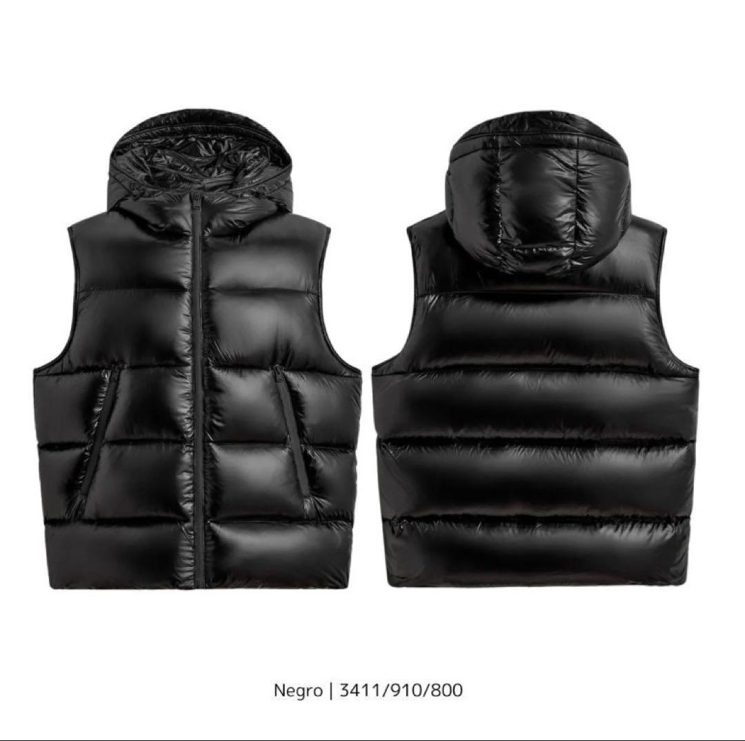 S サイズ【ZARA】●#100%フェザーダウンベスト●