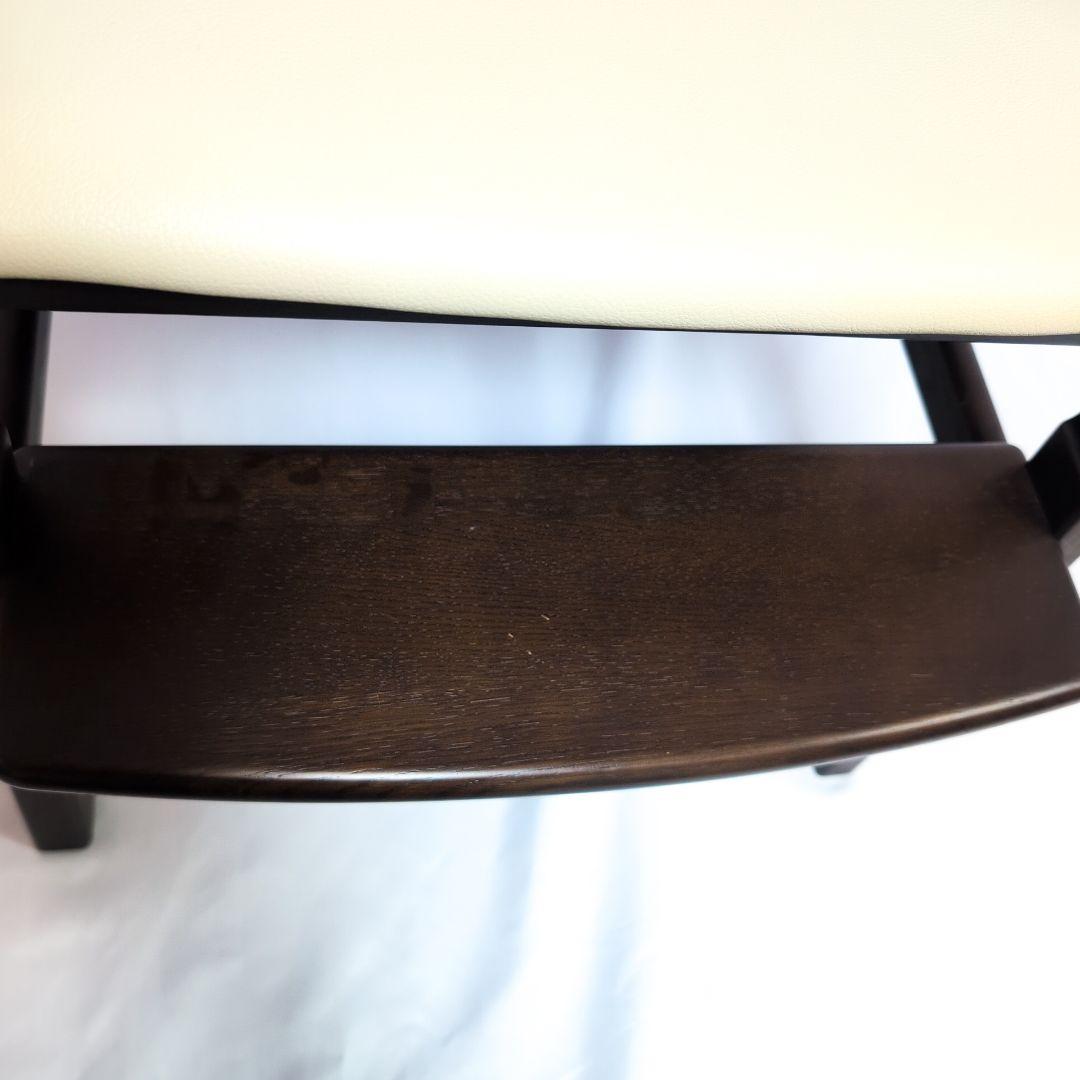 大和屋　キトコ　キッズダイニングチェア　ダークブラウン　アイボリー