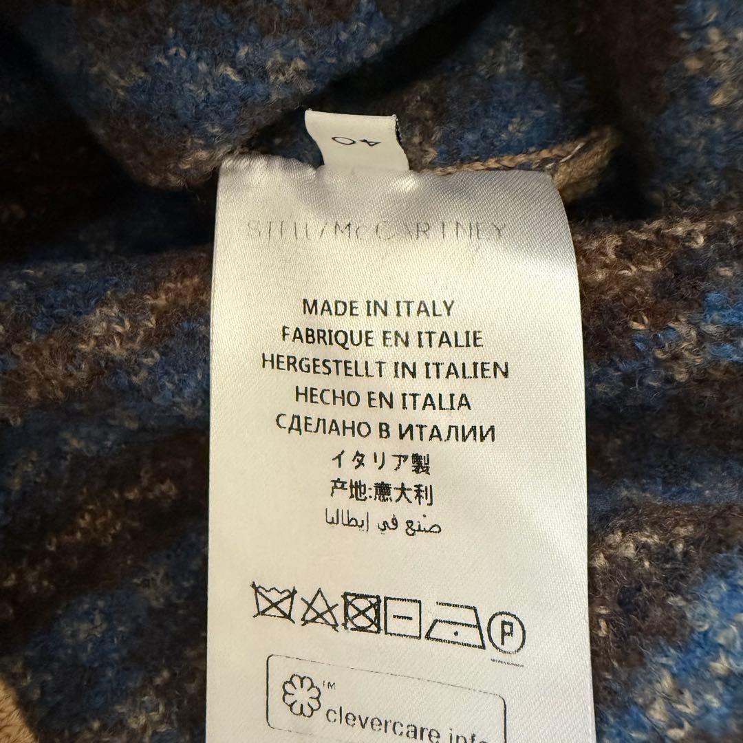 ステラマッカートニー　チェック柄 タートル ニットチュニックワンピース ゆったり