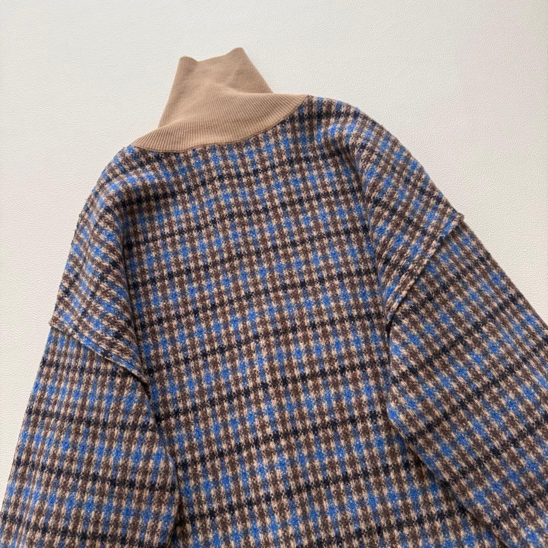 ステラマッカートニー　チェック柄 タートル ニットチュニックワンピース ゆったり