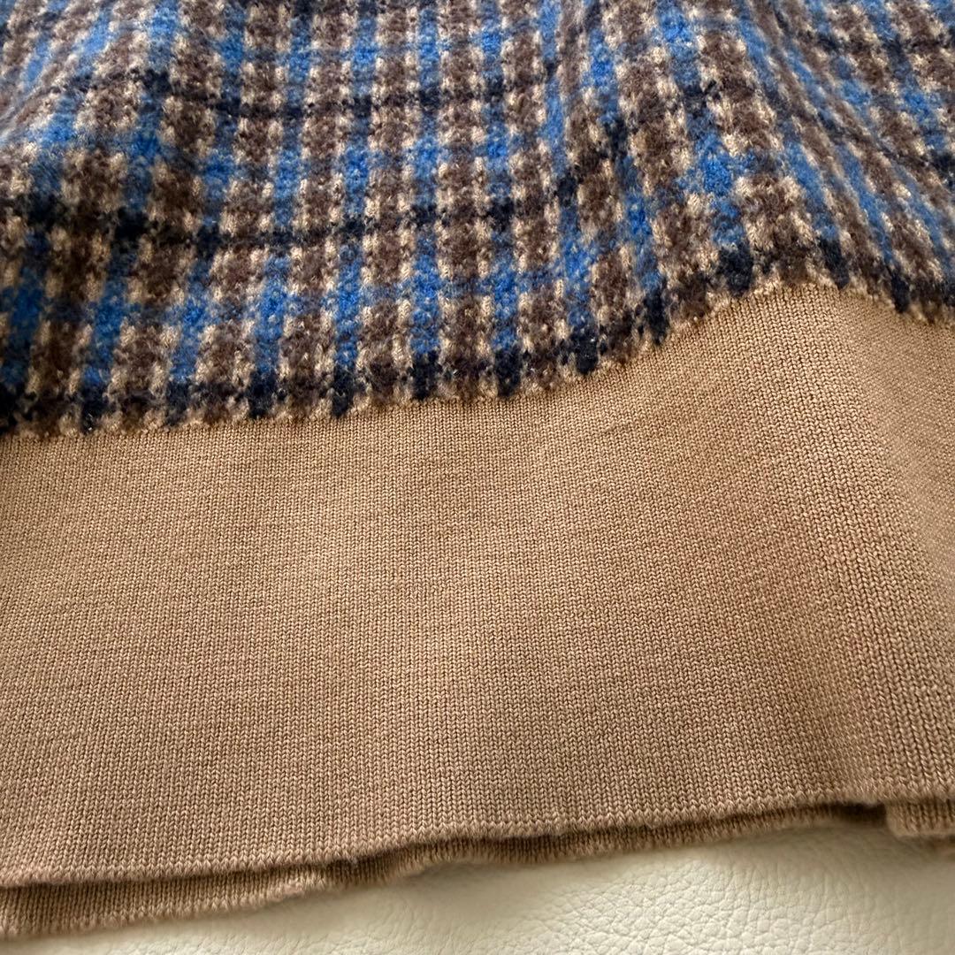 ステラマッカートニー　チェック柄 タートル ニットチュニックワンピース ゆったり