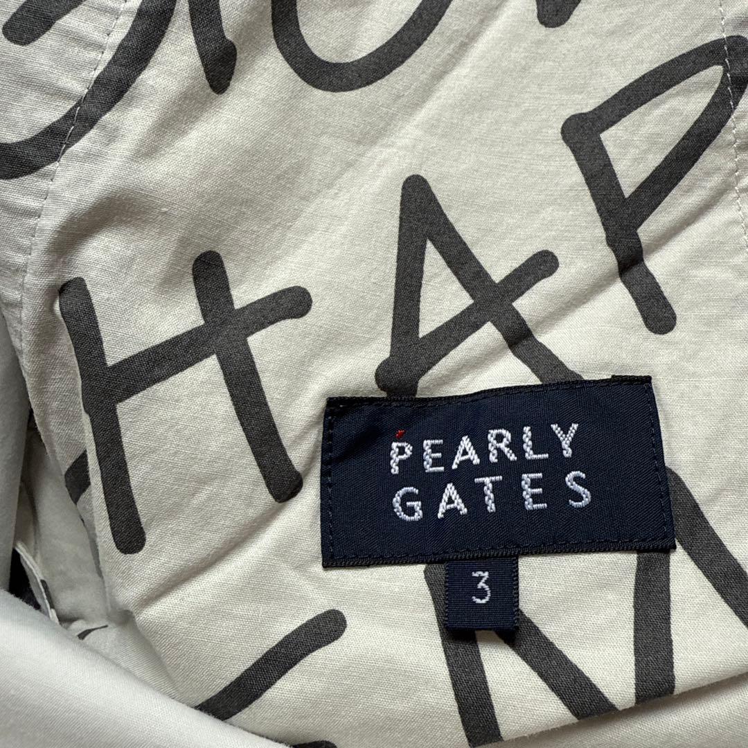 現行モデル　パーリーゲイツ　パンツ　S〜M相当　グレー　テーパード　タック入　3