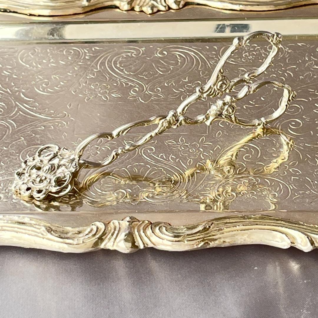 【ドイツ】薔薇のシュガートング 10.5cm【純銀】 ヒルデスハイムローズ