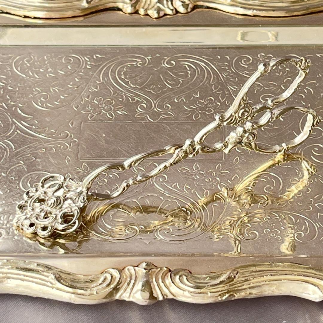 【ドイツ】薔薇のシュガートング 10.5cm【純銀】 ヒルデスハイムローズ