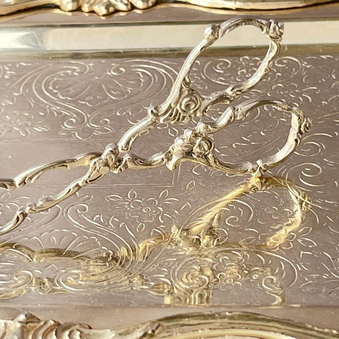 【ドイツ】薔薇のシュガートング 10.5cm【純銀】 ヒルデスハイムローズ