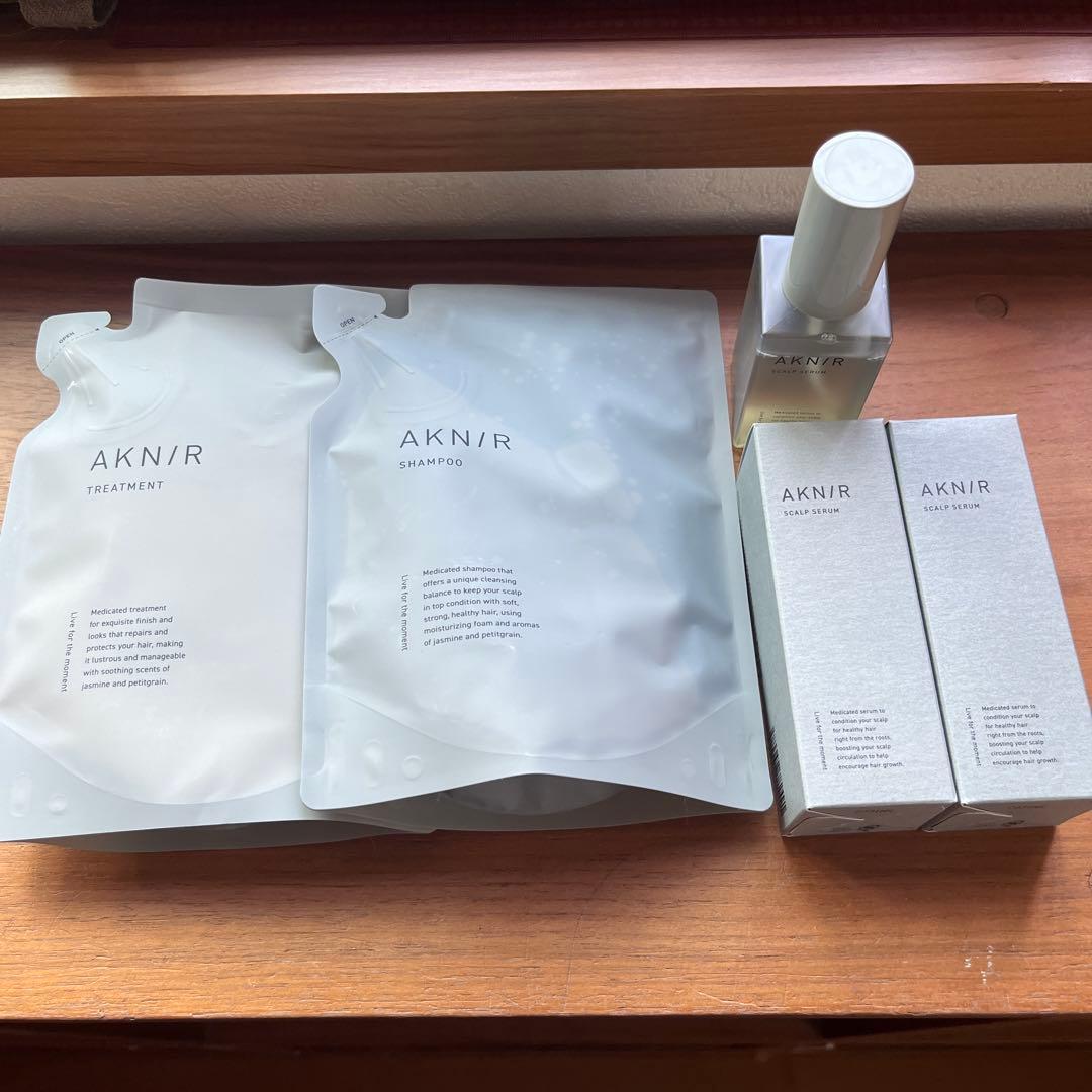 新品未使用AKNIR シャンプー ヘアトリートメント ヘアスカルプセラムセット