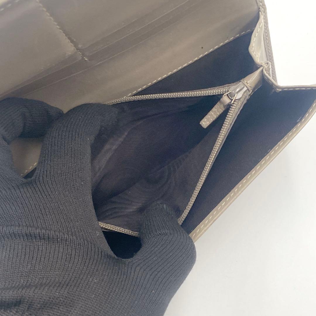 GUCCI グッチ GG柄 GG スプリーム 長財布 グレージュ ゴールド金具