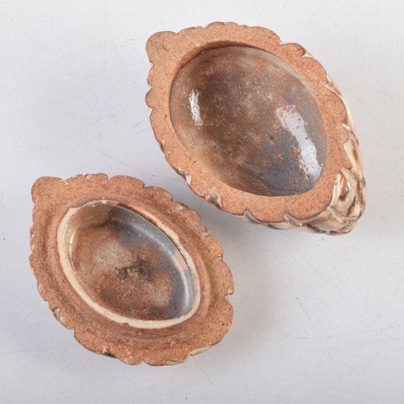 茶道具 萩焼 十三代 田原陶兵衛造 松実香合 共布共箱