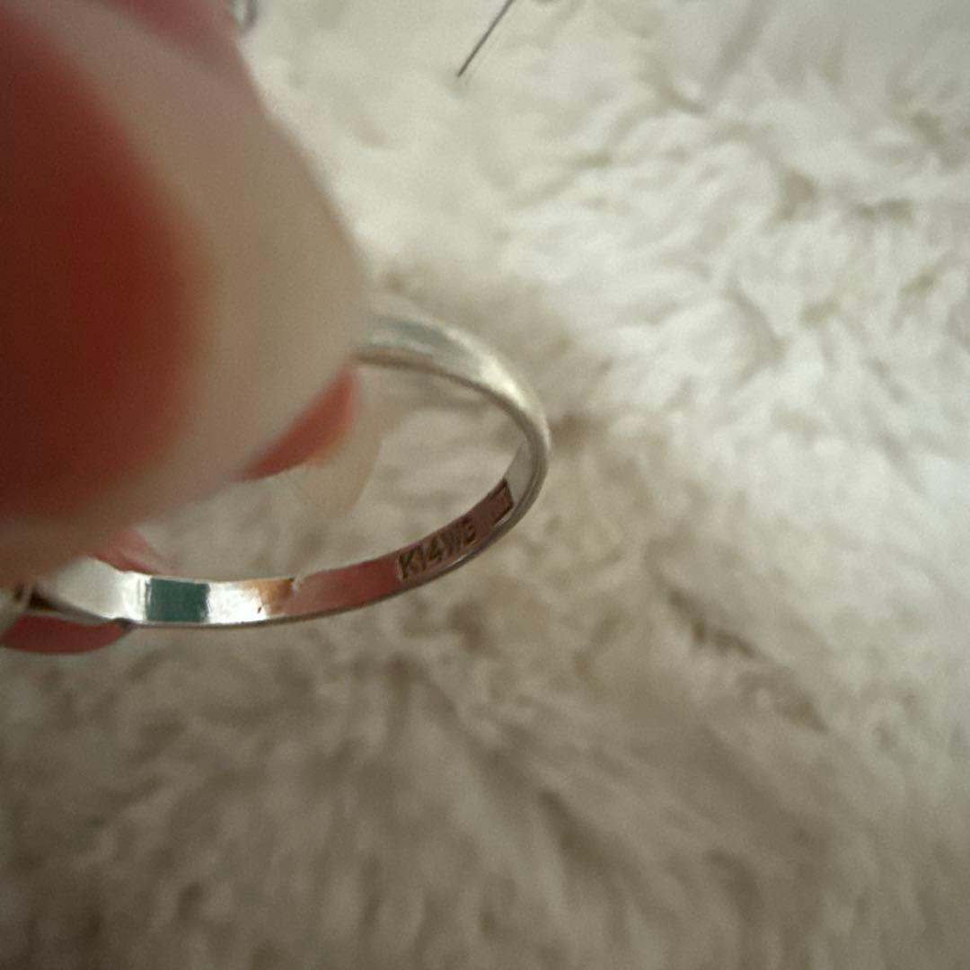 遺品整理　九谷焼 紫色スタッズ付きオーバルリング