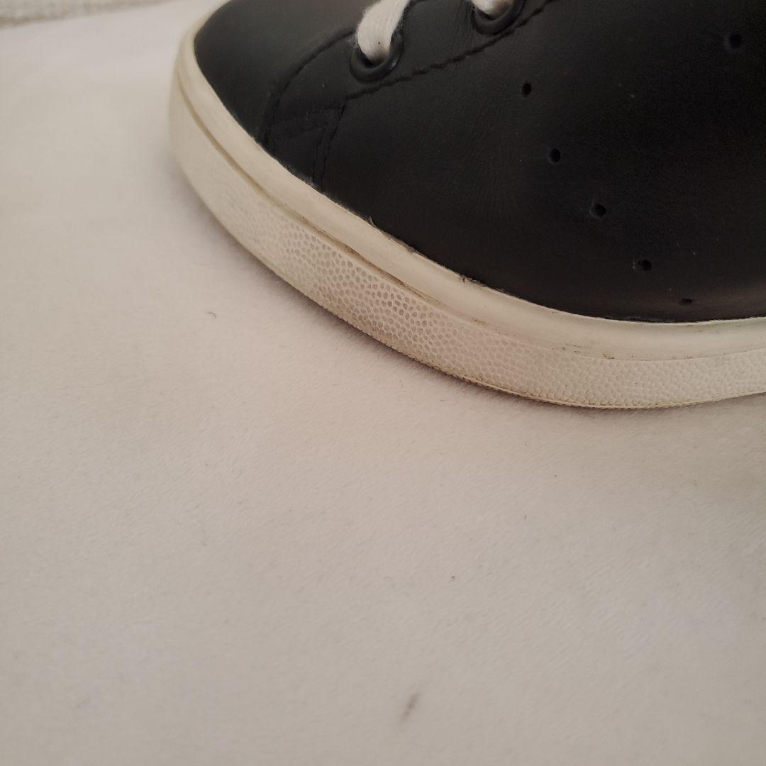 脚長効果【ヒールあり】スタンスミス 黒 25cm