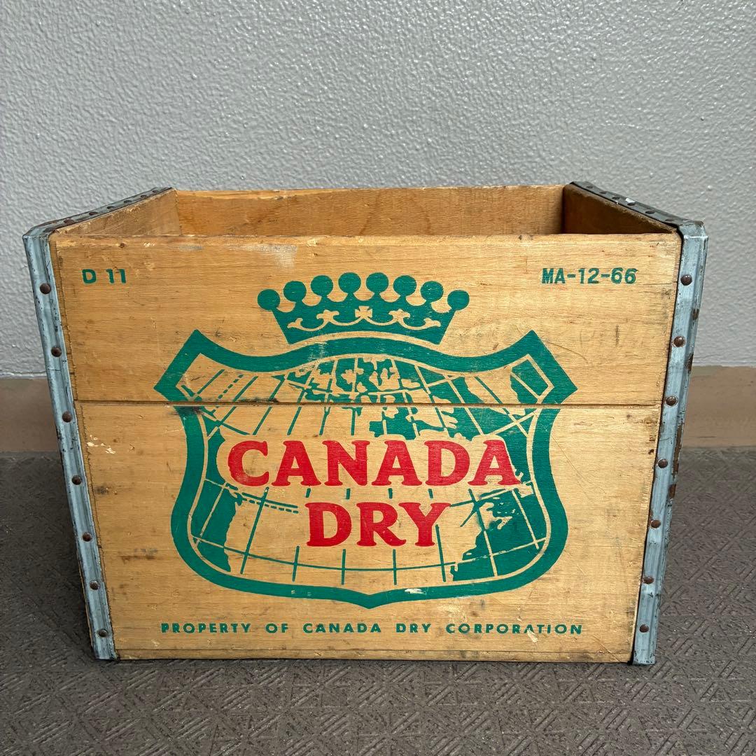 貴重！60s〜アメリカアンティークCANADA DRY 木箱ウッドボックスUSA