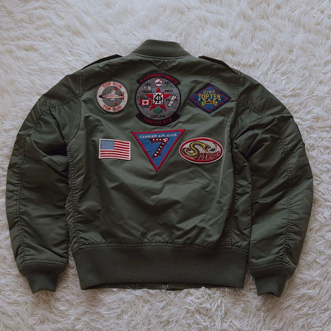 AVIREX L-2B ブラックエース MA-1 フライトジャケット ブルゾン - メルカリ