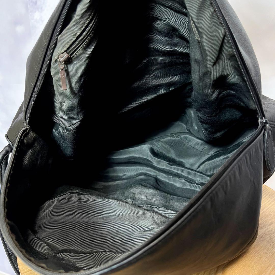 ヨーガンレール 3way ラグビー バッグ ブラック ラムレザ 極美品