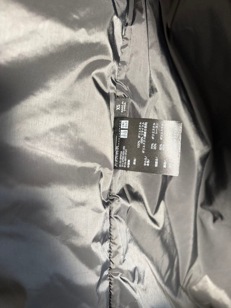 UNIQLO C パフテックハーフコート XS ブラック　新品未使用タグ付き