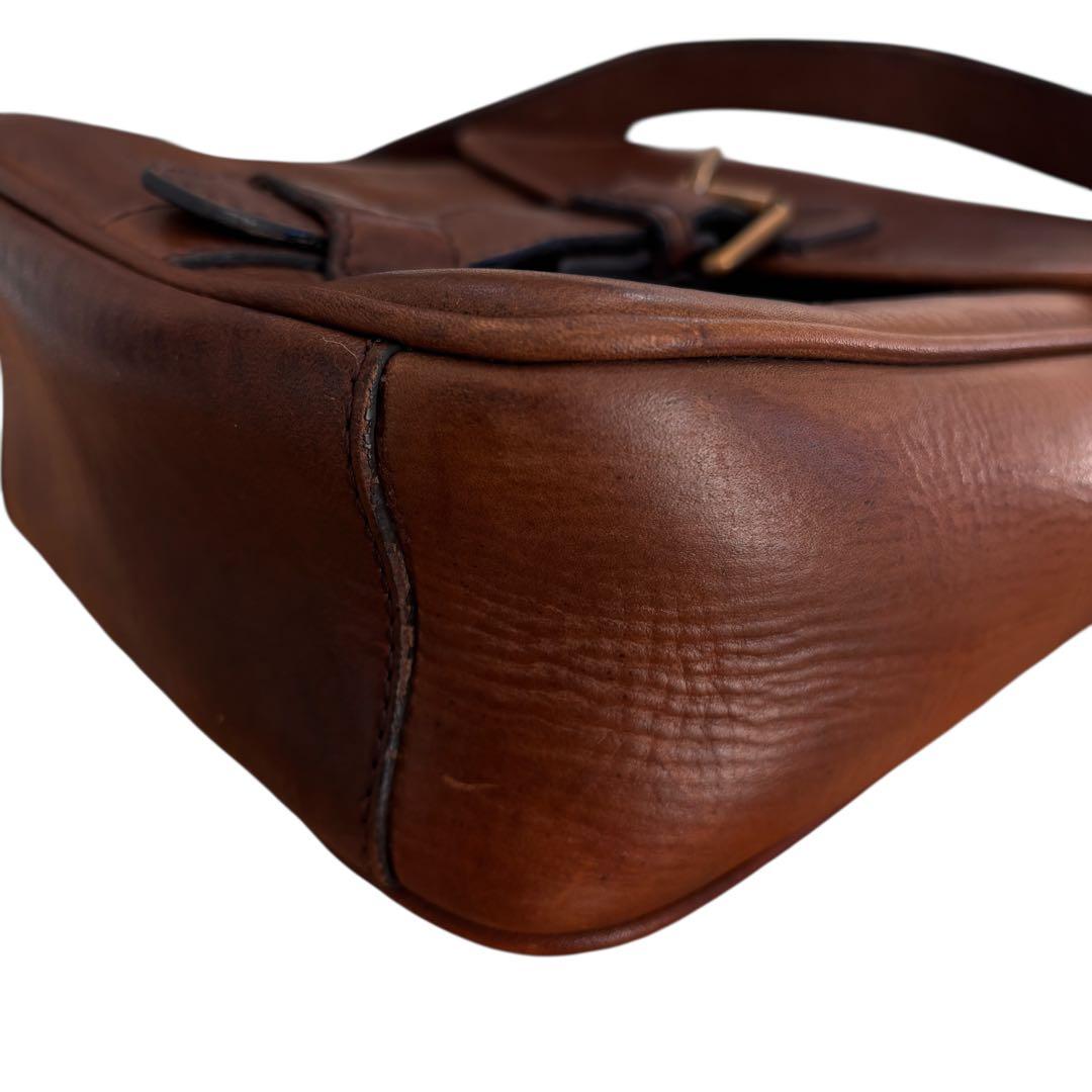 Burberry バーバリー　本革　ショルダーバッグ 茶 ヴィンテージ　レザー