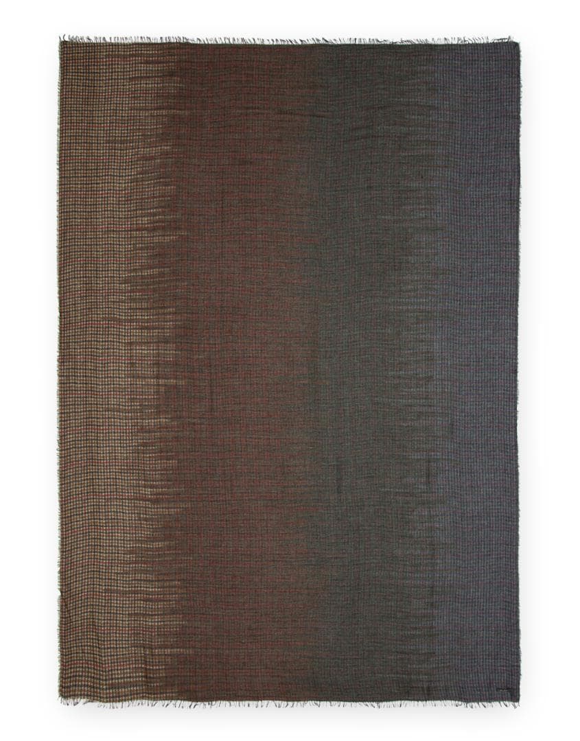 ファリエロ サルティ　Faliero Sarti　ストール　千鳥格子　グラデ