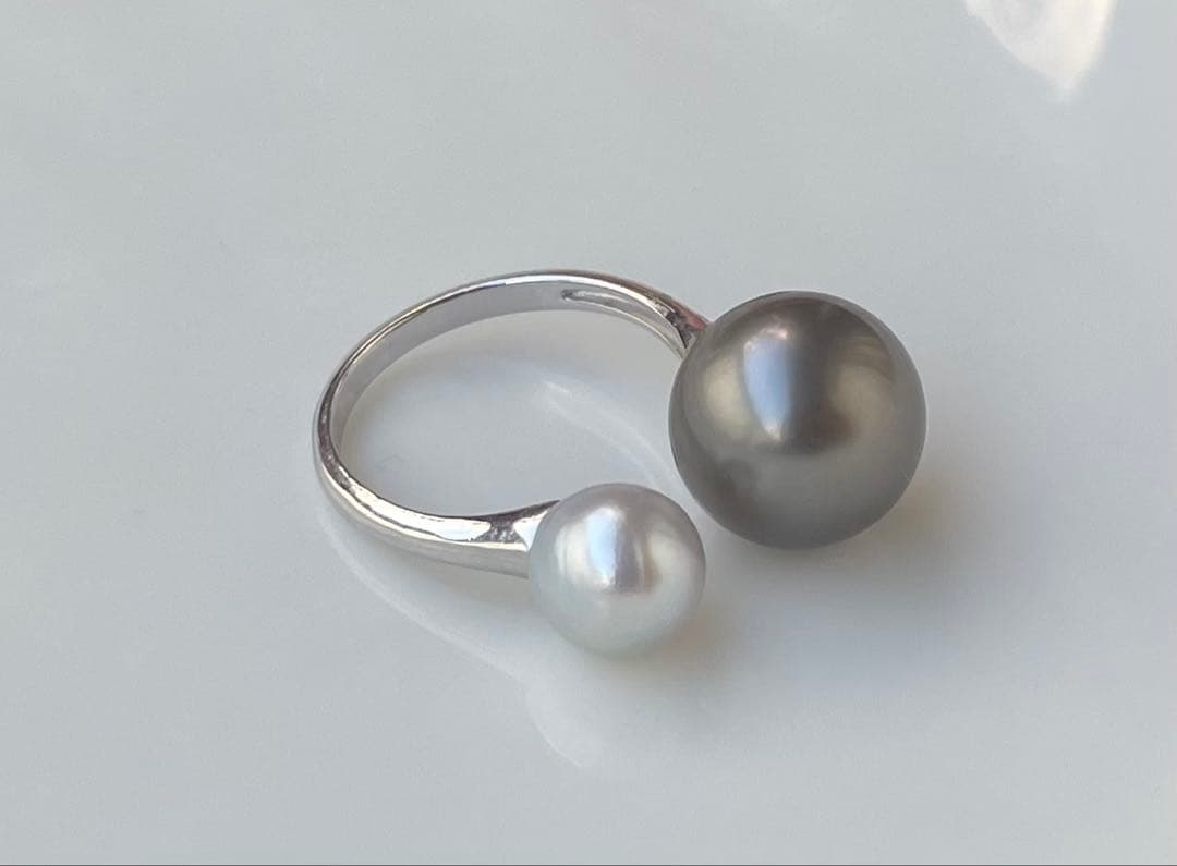 黒蝶真珠 南洋パール あこや真珠ブルー系 s925マット感 上品 ハイブランド