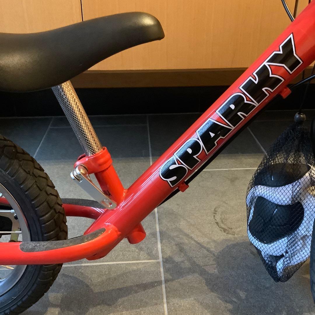 美品】スパーキー キックバイク レッド SPARKY ヘルメット 腕膝当て