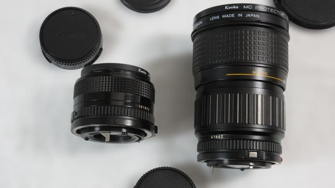 【極上】Canon N-FD 28-85/f:4.0 & 35/f:2.8レンズ