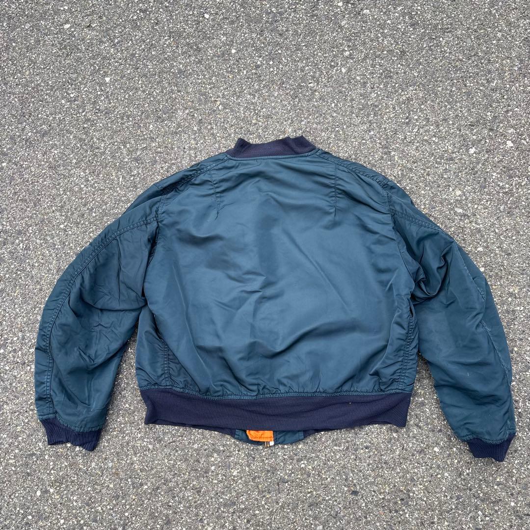 90s ALPHA ma-1 フライトジャケット ネイビー Lサイズ USA製