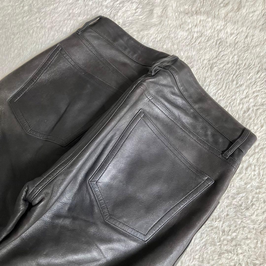 agnes b. ヴィンテージ フランス製 ラムレザー レザーパンツ 羊革