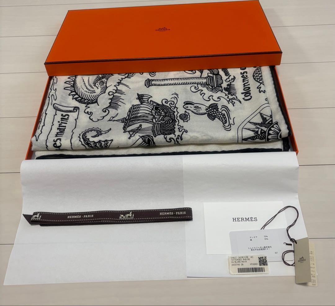 HERMES エルメス《船乗りのタトゥー・バンダナ》 カレジェアン