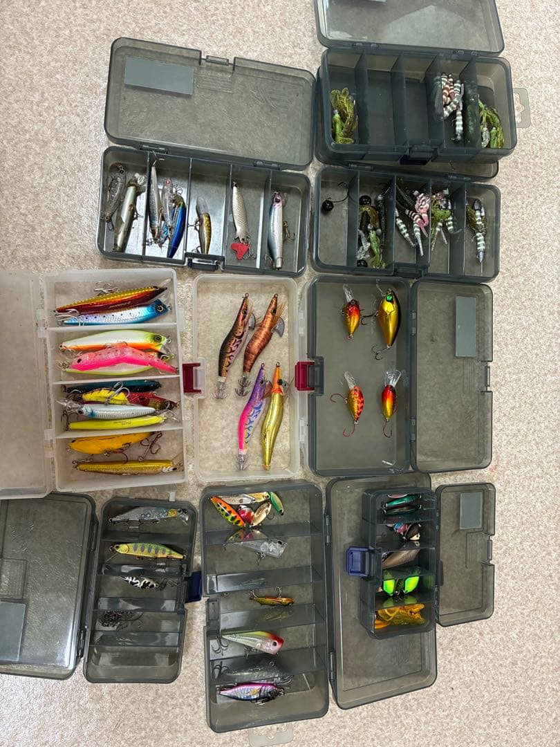 釣り用ルアー・エギ 大量まとめ売り 未使用品あり ワーム ジグヘッド セット