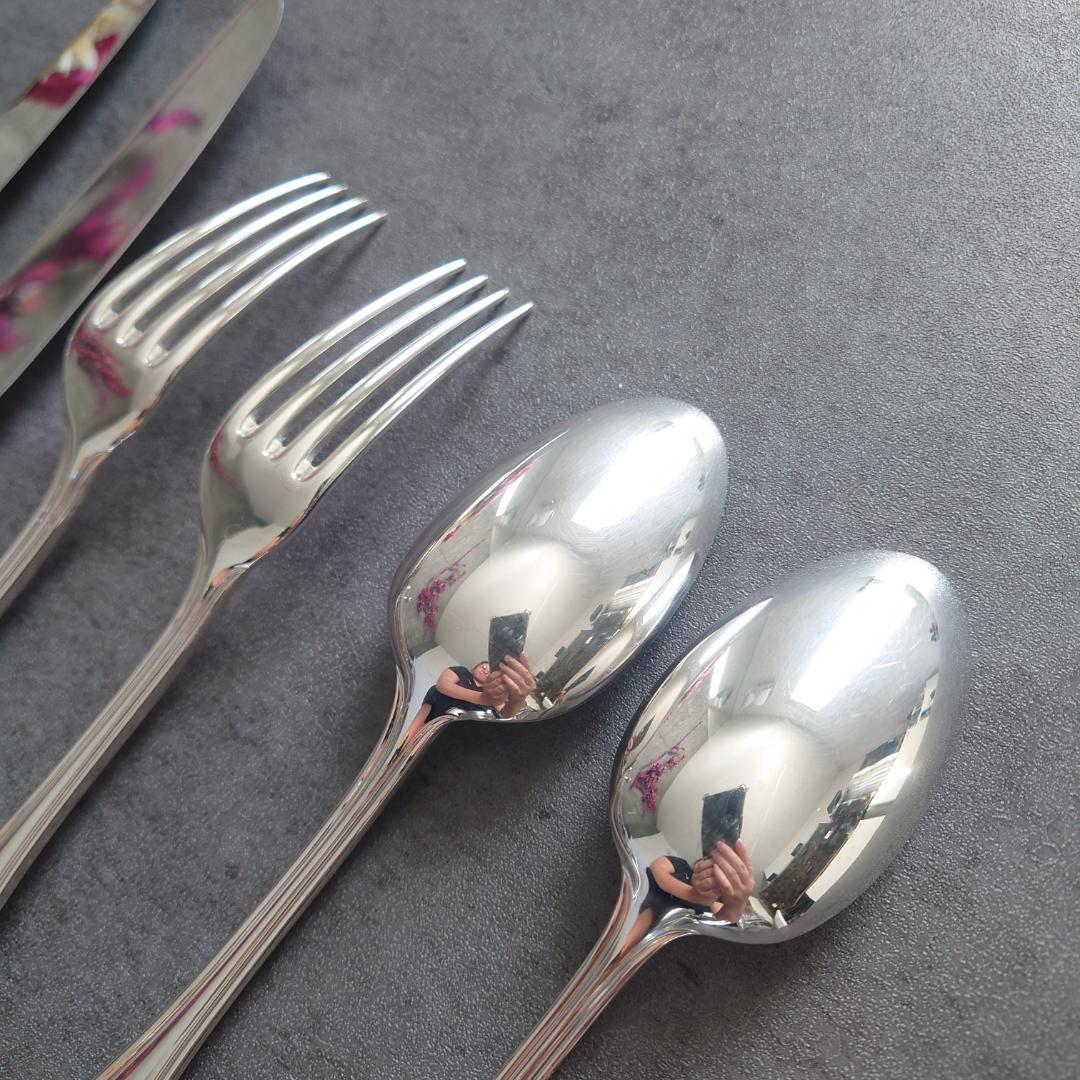 美品 クリストフル アルビ デザート ナイフ フォーク スプーン 6点