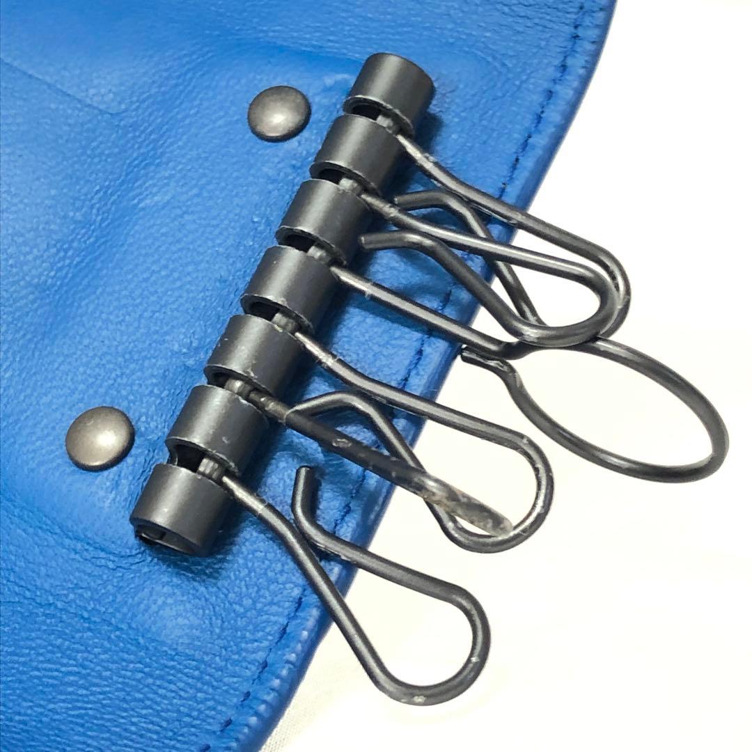 未使用級　現行モデル　ボッテガ ヴェネタ　キーケース　イントレチャート　黒　青