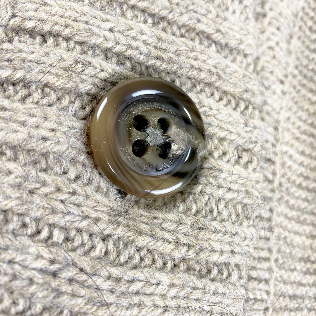 【美品】バーバリー ケーブルニットポンチョ ケープコート 38 ベージュ