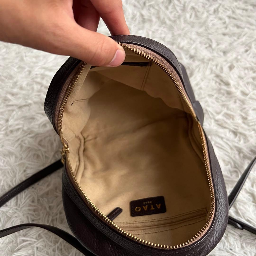 美品 ATAO リュック ミッドタウン 3way 三角プレート バーガンディ