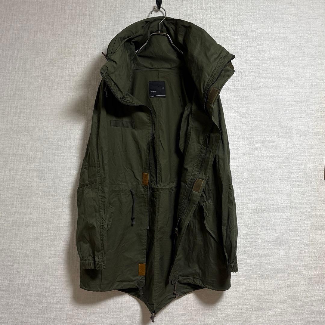 LAD MUSICIANモッズコート フィッシュテール 超ハイネック フード収納