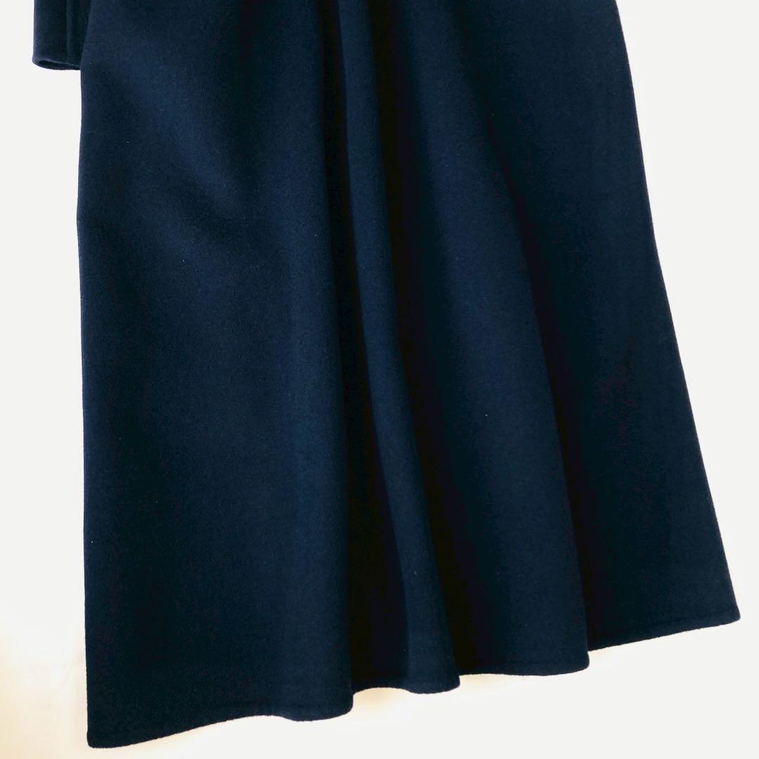 極美品 ✨マックスマーラ　クチートアマーノ　ガウンコート　ベルテッド　ネイビー