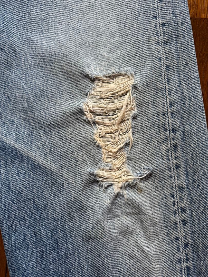 【90s】Levi's 501 USA製 赤文字 グランジ ダメージW34
