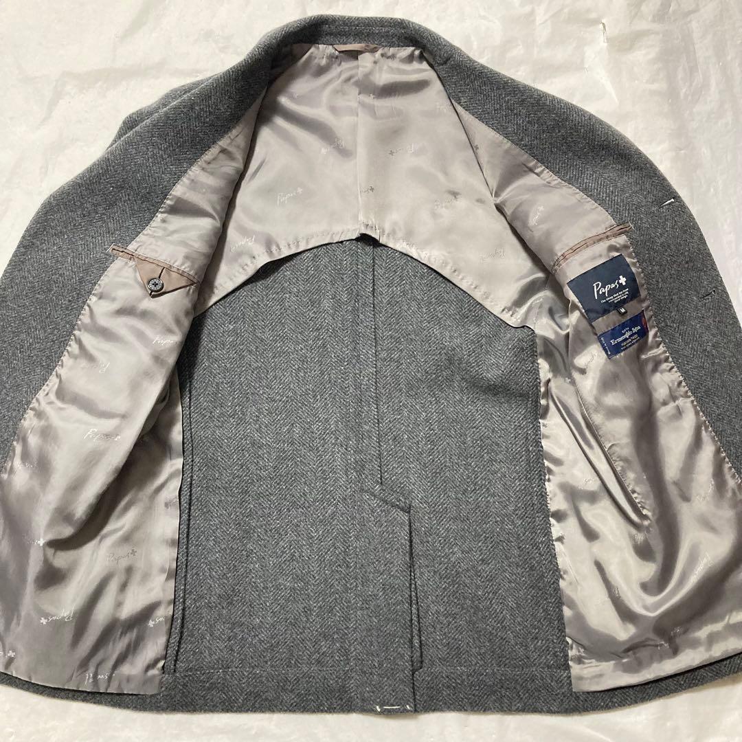 専用】Papas+パパス テーラードジャケット ヘリンボーン 古着屋購入