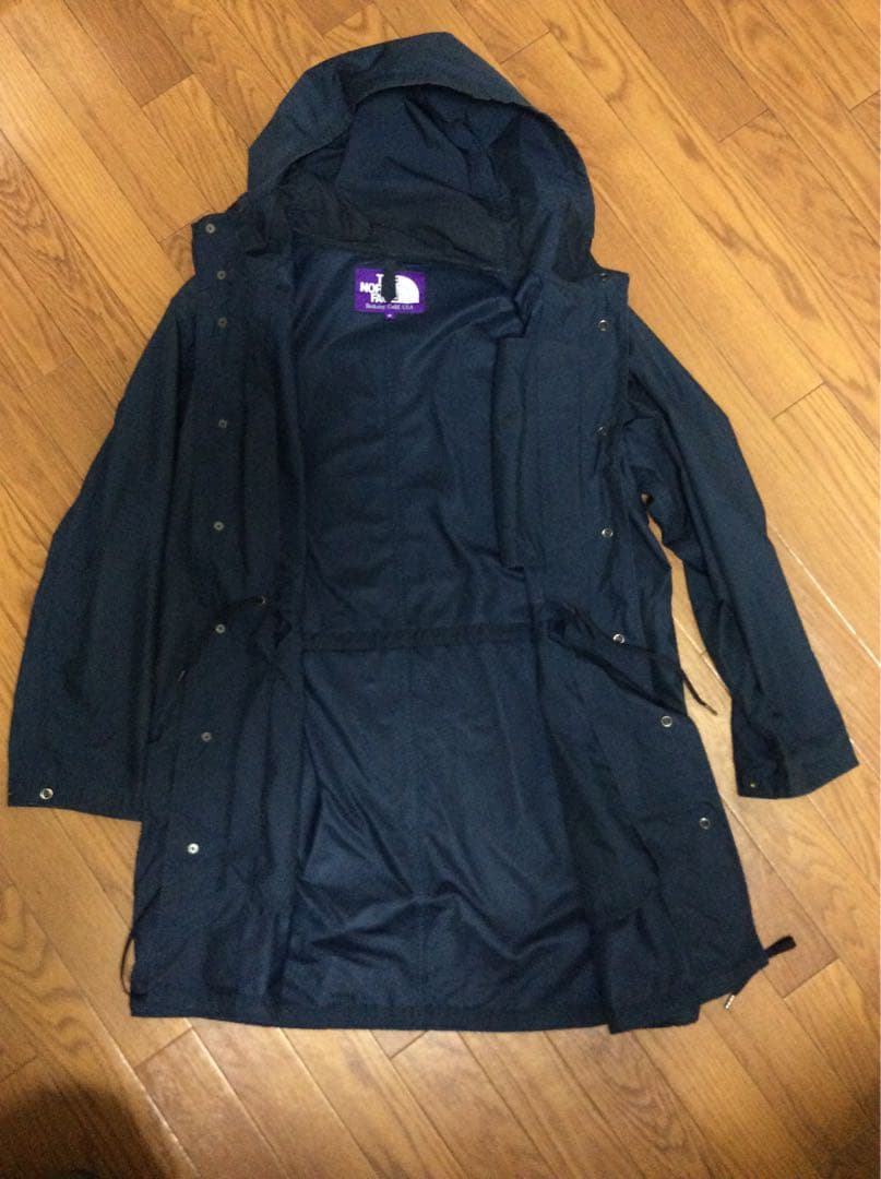 ノースフェイス　パープルレーベル ネイビー フード付き モッズコート　M